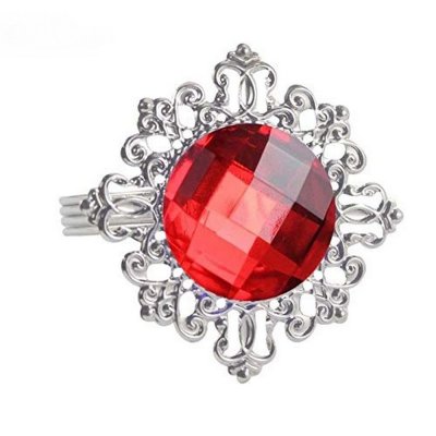 Mariage thme diamant  - Bague Diamant Rouge Ronds de Serviette de Table Dcoration ... : illustration