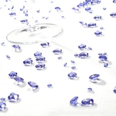 Confettis de table  - Diamant dcoratif lavande 10 mm par 500 : illustration