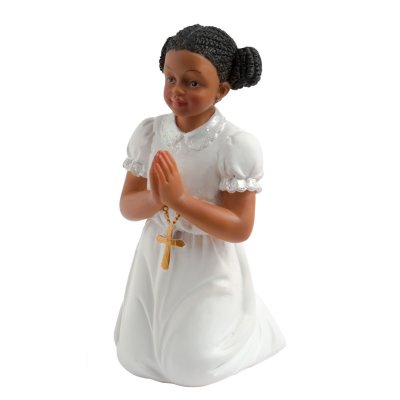 Figurines de Communion  - Figurine Sujet Communiante Couleur Agenouille : illustration