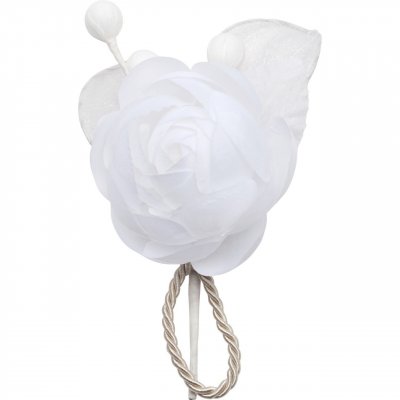 Dcoration de Table Mariage  - 1 Grosse rose blanche  drages - 2 Raquettes et 3 ... : illustration