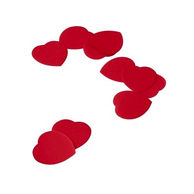 Dco de table Communion  - Confettis coeur rouge en papier - 100 g : illustration