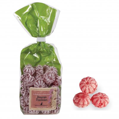 Dcoration de Communion  - 200 gr Bonbons d'antan aromatiss framboise : illustration