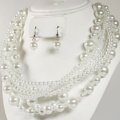 collier mariage perle fantaisie