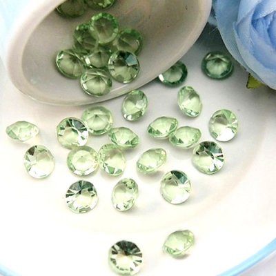 Confettis de table  - Diamants Dcoratif Vert 10 mm Dco Table Mariage (lot ... : illustration