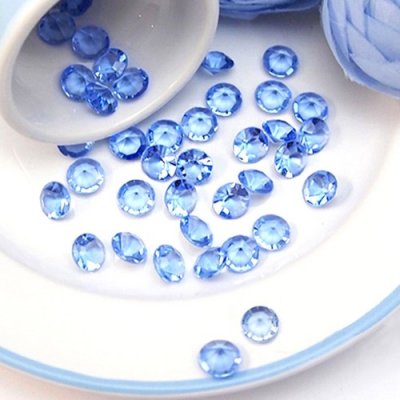 Mariage thme diamant  - Diamants de Table Bleu ciel 10 mm Dco Mariage (lot ... : illustration