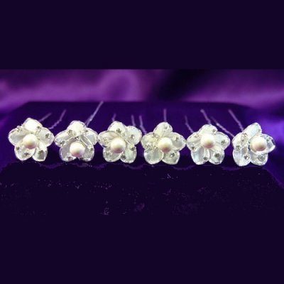 Pic,chignon Epingle Cheveux Mariage Perle Cristal Clair