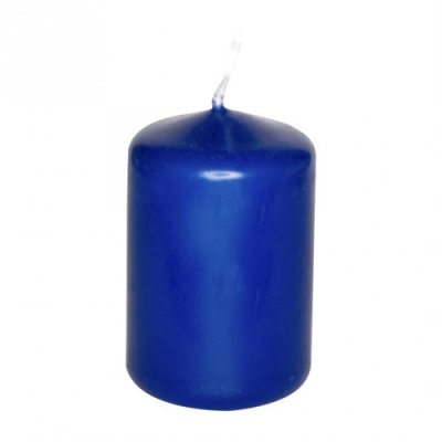 ARCHIVES  - Dco mariage bougie dcorative cylindrique bleu marine : illustration