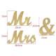 Centre de table Mr & Mrs en lettres dores  : illustration