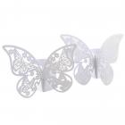 Rond de serviette papillon blanc mariage
