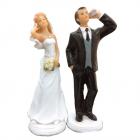 Figurine de mariage Couple au téléphone