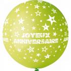 Ballon géant vert anis  "Joyeux anniversaire"