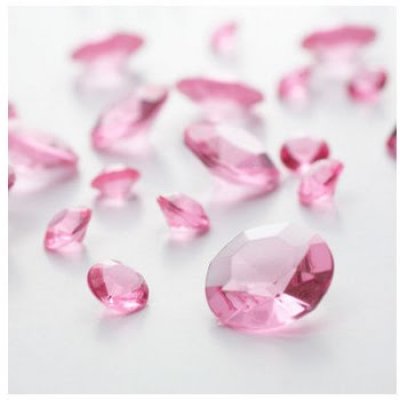 Confettis de table  - Diamants de Table Rose 10 mm Dco Mariage (lot de ... : illustration
