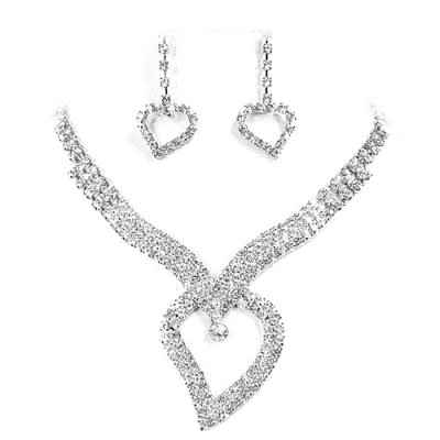 Bijoux de Mariage  - Parure bijoux mariage argent rhodi et oxydes de zirconium ... : illustration