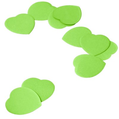 Mariage thme champtre  - Confettis coeur vert anis en papier - 100 g : illustration