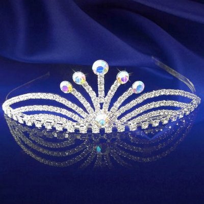 Bijoux de Mariage  - Diadme Mariage Argent Cristal Multicolore Papillon  : illustration