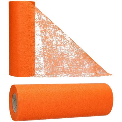 Dco de table Baptme  - Chemin de table tissu non tiss orange 30 x 10 m : illustration