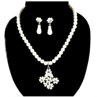 Parures de mariage en perles  - Parure Bijoux Mariage Cristal et Perle   : illustration