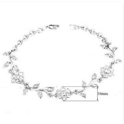 Bijoux de Mariage  - Bracelet Mariage Plaqu Argent oxydes de zirconium ... : illustration