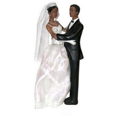 Figurines Mariage  - Figurine Mariage Maris de Couleur 23 cm : illustration