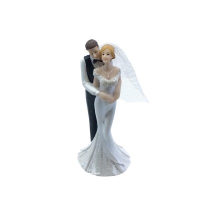 Figurine Mariage de couleurs  - Sujet rsine couple de maris romantique : illustration