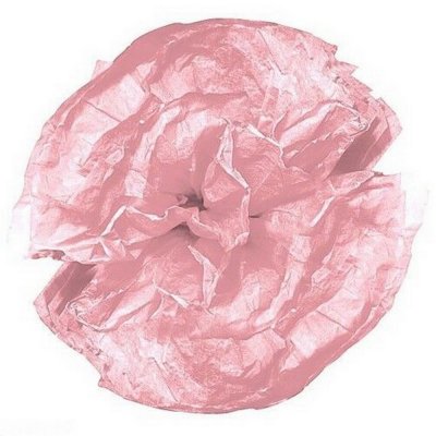 Mariage thme champtre  - 10 pompons fleurs en papier de soie rose : illustration