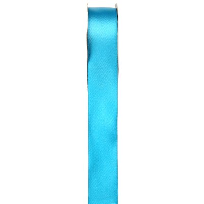 Dco de table Baptme  - Ruban satin double face turquoise 6 mm x 25 mtres : illustration