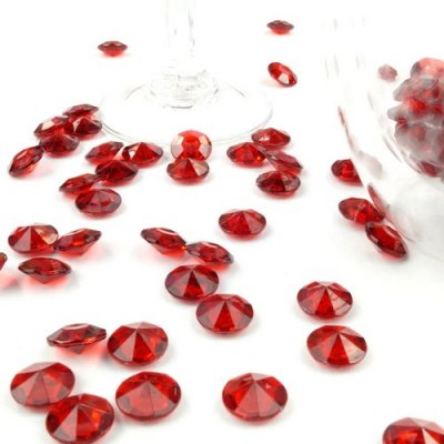 Dco de table Communion  - Diamants de Table Dcoratif Bordeaux 10 mm (lot de ... : illustration