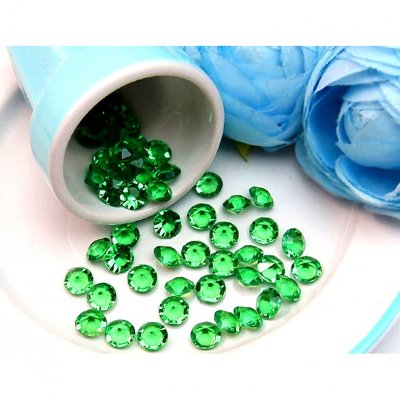 Dcoration de Baptme  - Diamants De Table Vert Emeraude 10 mm Dco Mariage ... : illustration