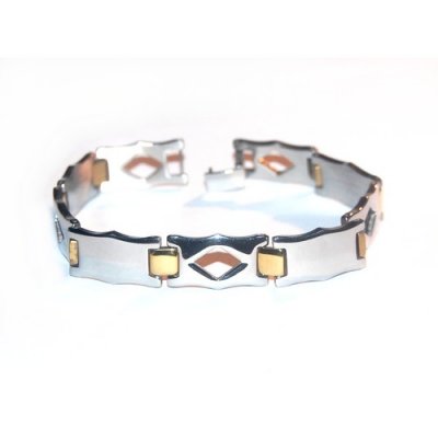 Bijoux de mariage : bracelets  - Bracelet acier losange bijoux homme femme unisexe ... : illustration