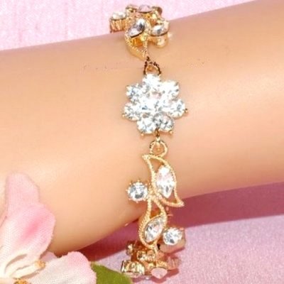 Bijoux de mariage : bracelets  - Bracelet Mariage Plaqu or Jaune et oxydes de zirconium : illustration