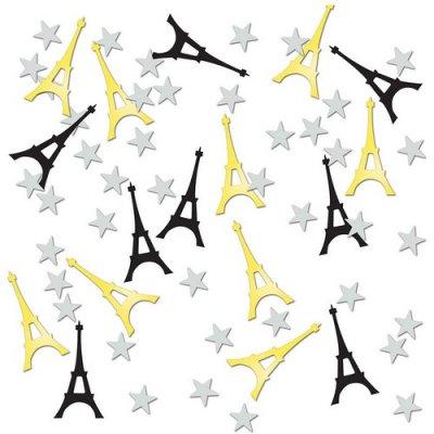 Mariage thme cabaret  - Confettis de Table Tour Eiffel  : illustration