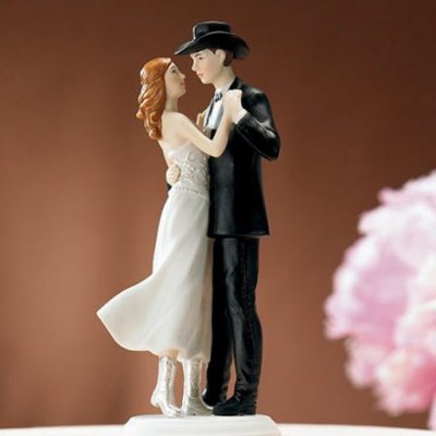 Mariage thme western  - Figurine mariage western ou country : illustration