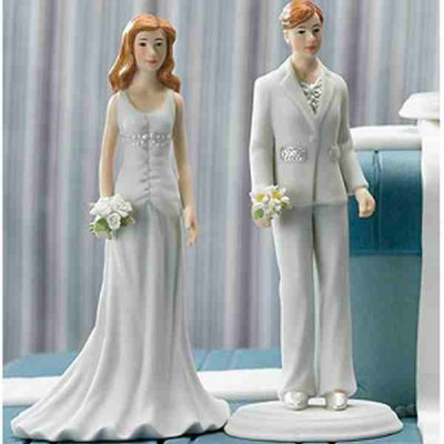 Dcoration de Table Mariage  - Figurine lesbienne pour gteau mariage -  : illustration