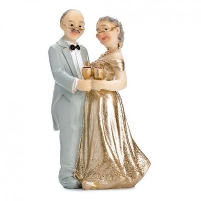 Dcoration de Salle de Mariage  - Figurine mariage couple de vieux maris  : illustration