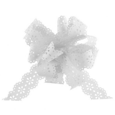 Decoration Mariage  - Noeud automatique Fleur Blanc ( Lot de 5 Pices) : illustration
