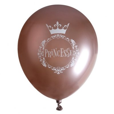 Dcoration de Baptme  - 6 Ballons de Baudruche Princesse Rose Gold : illustration