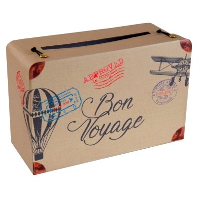 Accessoires De Mariage  - Urne Tirelire Bon Voyage : illustration