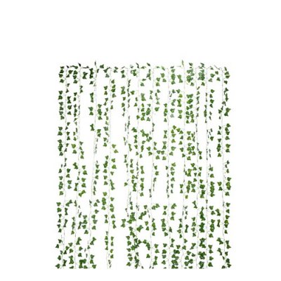 Dcoration de salle de Nol  - 10 guirlandes feuilles de lierre vertes 2.10m : illustration