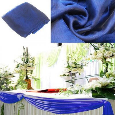 Chemins de table organza  - Rouleau organza bleu marine pour dcoration de mariage ... : illustration