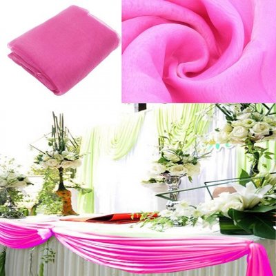 Dcoration Voiture Mariage  - Rouleau organza fuchsia pour dcoration de mariage ... : illustration