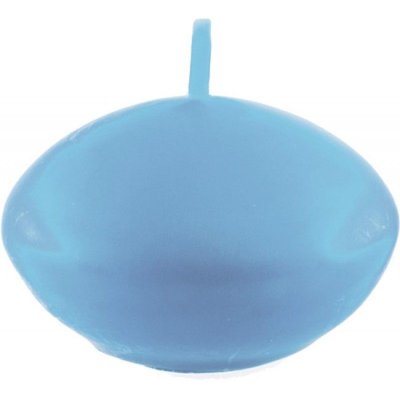 Dco de table Communion  - Bougie flottante turquoise x 6 pices : illustration