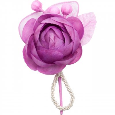Dco de table Baptme  - Grosse rose  drages lilas (2 raquettes) : illustration