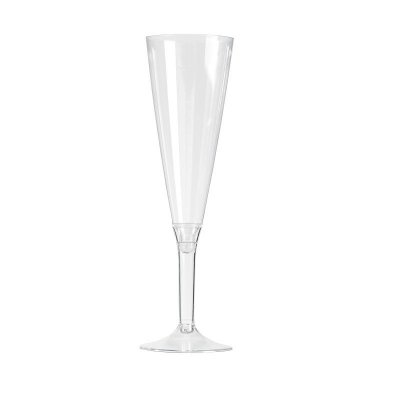 Gobelets jetables  - 10 fltes  champagne cristal monobloc 13,5 cl : illustration