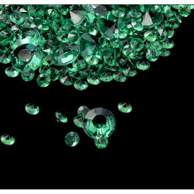 Decoration Mariage  - Diamant de table vert meraude 4,5 mm, 8 mm et 10 ... : illustration