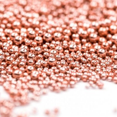 Perle de sucre drages  - Drages perles en sucre rose gold mtallis : illustration