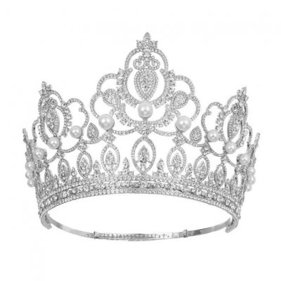 Diadme de Miss  - Couronne de Miss, mariage - Cristal et perle - Anglique : illustration