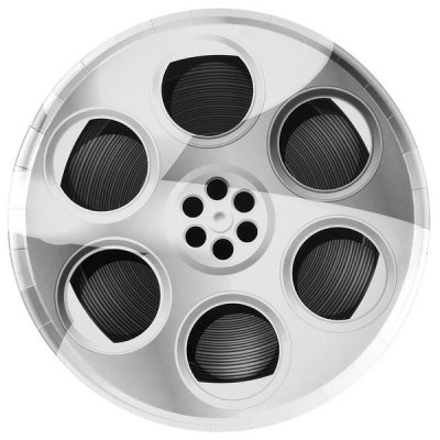 Assiettes jetables  - 10 assiettes - The Cinma bobine de film 22,5 cm : illustration