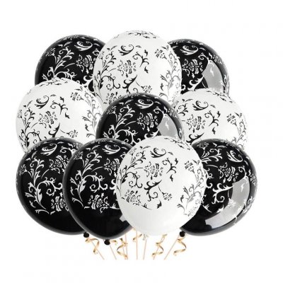 Decoration Mariage  - Ballon Baroque Noir / Blanc Dcoration Mariage  (lot ... : illustration