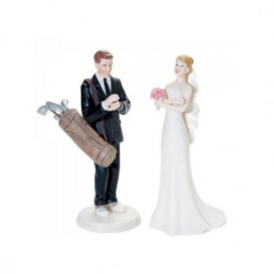 Dcoration de Fte, Anniversaire, Mariage, Baptme  - Figurine sujet mariage porcelaine 