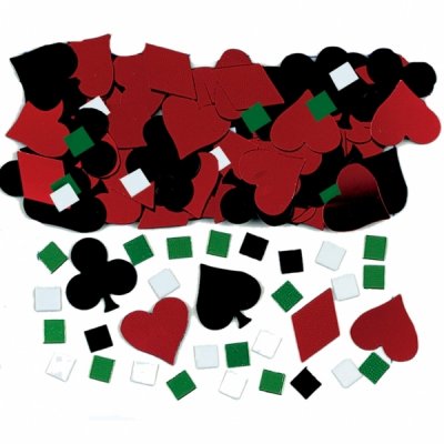 Mariage thme casino poker Las Vgas  - Confettis de Table Mariage Poker ou Casino  : illustration